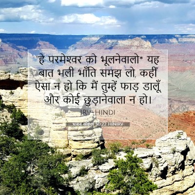 Picture 07 - भजन संहिता 50:22 HINIRV - “हे परमेश्‍वर को - Bible Verse Picture