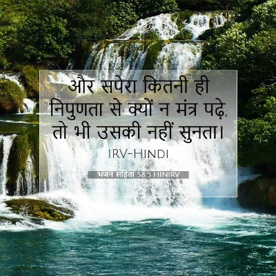 Picture 07 - भजन संहिता 58:5 HINIRV - और सपेरा कितनी ही - Bible Verse Picture