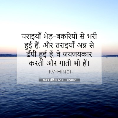 Picture 07 - भजन संहिता 65:13 HINIRV - चराइयाँ - Bible Verse Picture