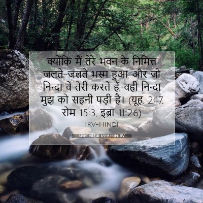 Picture 07 - भजन संहिता 69:9 HINIRV - क्योंकि मैं तेरे - Bible Verse Picture