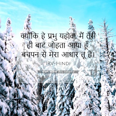 Picture 07 - भजन संहिता 71:5 HINIRV - क्योंकि हे प्रभु - Bible Verse Picture