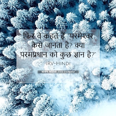 Picture 07 - भजन संहिता 73:11 HINIRV - फिर वे कहते हैं, - Bible Verse Picture