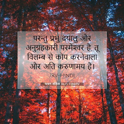 Picture 07 - भजन संहिता 86:15 HINIRV - परन्तु प्रभु - Bible Verse Picture