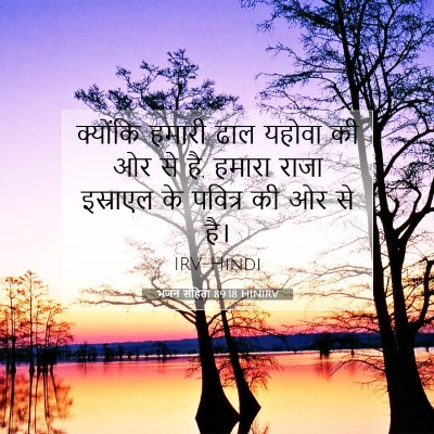 Picture 07 - भजन संहिता 89:18 HINIRV - क्योंकि हमारी ढाल - Bible Verse Picture