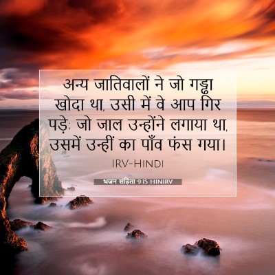 Picture 07 - भजन संहिता 9:15 HINIRV - अन्य जातिवालों ने - Bible Verse Picture