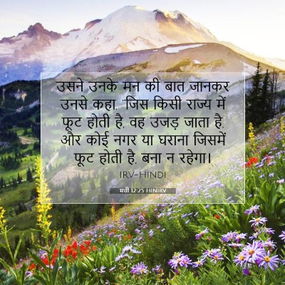 Picture 07 - मत्ती 12:25 HINIRV - उसने उनके मन की बात - Bible Verse Picture