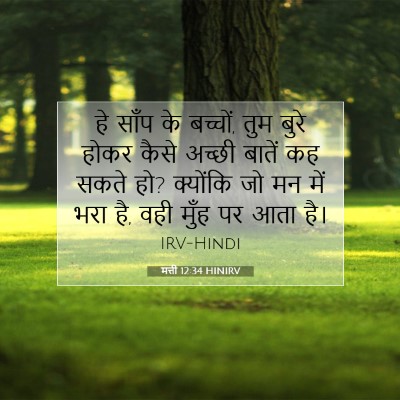 Picture 07 - मत्ती 12:34 HINIRV - हे साँप के बच्चों, - Bible Verse Picture