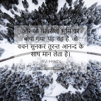 Picture 07 - मत्ती 13:20 HINIRV - और जो पत्थरीली - Bible Verse Picture