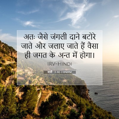 Picture 07 - मत्ती 13:40 HINIRV - अतः जैसे जंगली - Bible Verse Picture