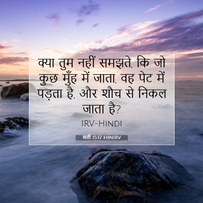 Picture 07 - मत्ती 15:17 HINIRV - क्या तुम नहीं - Bible Verse Picture
