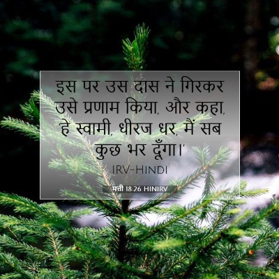 Picture 07 - मत्ती 18:26 HINIRV - इस पर उस दास ने - Bible Verse Picture