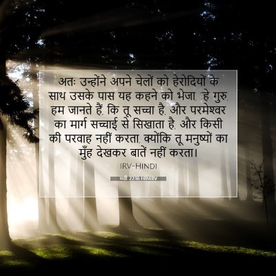 Picture 07 - मत्ती 22:16 HINIRV - अतः उन्होंने अपने - Bible Verse Picture