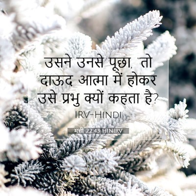 Picture 07 - मत्ती 22:43 HINIRV - उसने उनसे पूछा, “तो - Bible Verse Picture