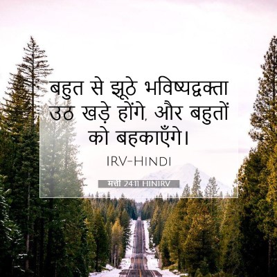 Picture 07 - मत्ती 24:11 HINIRV - बहुत से झूठे - Bible Verse Picture