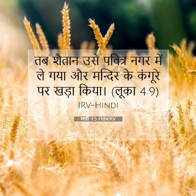 Picture 07 - मत्ती 4:5 HINIRV - तब शैतान उसे - Bible Verse Picture