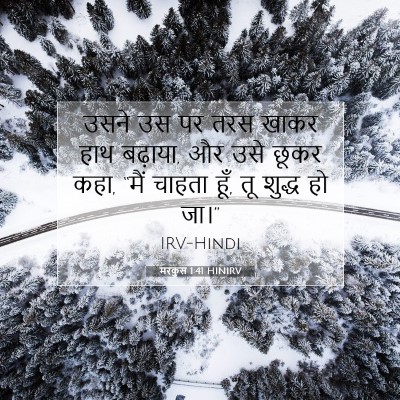 Picture 07 - मरकुस 1:41 HINIRV - उसने उस पर तरस खाकर - Bible Verse Picture