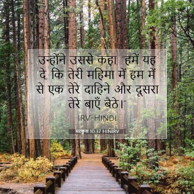 Picture 07 - मरकुस 10:37 HINIRV - उन्होंने उससे कहा, - Bible Verse Picture
