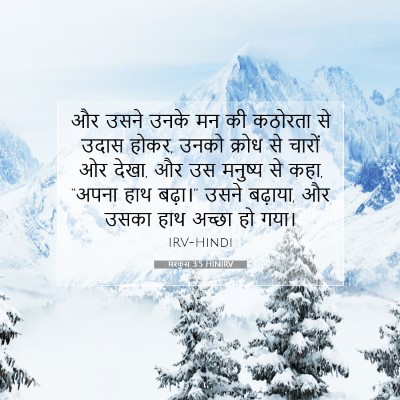 Picture 07 - मरकुस 3:5 HINIRV - और उसने उनके मन की - Bible Verse Picture