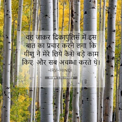 Picture 07 - मरकुस 5:20 HINIRV - वह जाकर दिकापुलिस - Bible Verse Picture