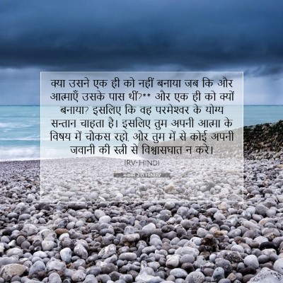 Picture 07 - मलाकी 2:15 HINIRV - क्या उसने एक ही को - Bible Verse Picture