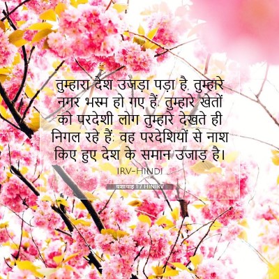 Picture 07 - यशायाह 1:7 HINIRV - तुम्हारा देश - Bible Verse Picture