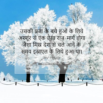 Picture 07 - यशायाह 11:16 HINIRV - उसकी प्रजा के बचे - Bible Verse Picture