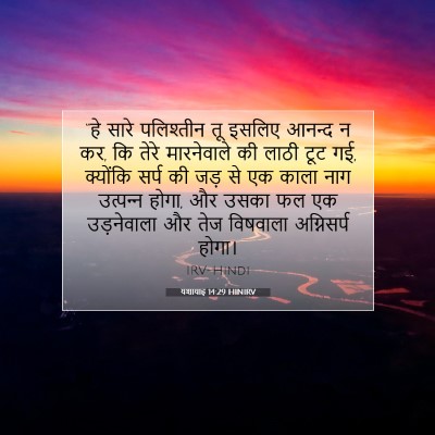 Picture 07 - यशायाह 14:29 HINIRV - “हे सारे पलिश्तीन - Bible Verse Picture