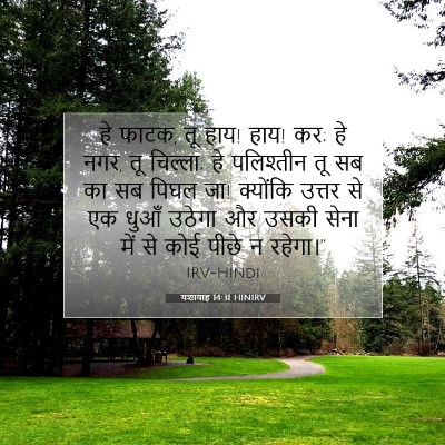 Picture 07 - यशायाह 14:31 HINIRV - हे फाटक, तू हाय! हाय! - Bible Verse Picture