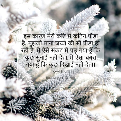 Picture 07 - यशायाह 21:3 HINIRV - इस कारण मेरी कटि - Bible Verse Picture