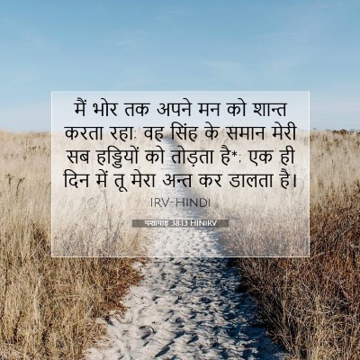 Picture 07 - यशायाह 38:13 HINIRV - मैं भोर तक अपने मन - Bible Verse Picture