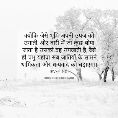 Picture 07 - यशायाह 61:11 HINIRV - क्योंकि जैसे भूमि - Bible Verse Picture