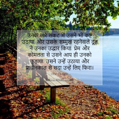 Picture 07 - यशायाह 63:9 HINIRV - उनके सारे संकट में - Bible Verse Picture