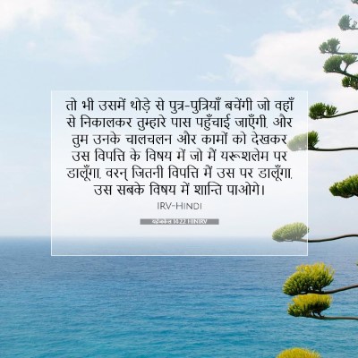 Picture 07 - यहेजकेल 14:22 HINIRV - तो भी उसमें थोड़े - Bible Verse Picture