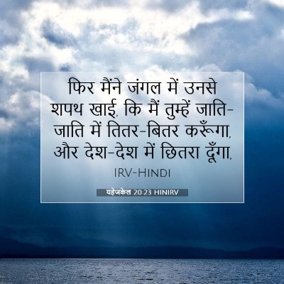 Picture 07 - यहेजकेल 20:23 HINIRV - फिर मैंने जंगल में - Bible Verse Picture