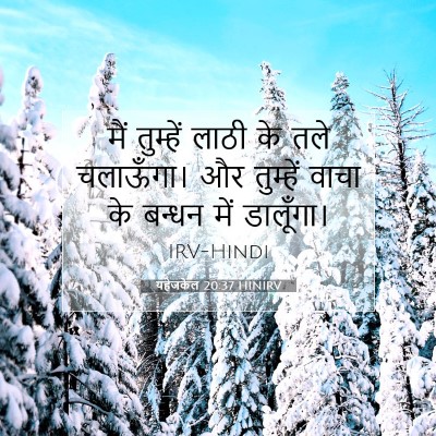 Picture 07 - यहेजकेल 20:37 HINIRV - मैं तुम्हें लाठी - Bible Verse Picture