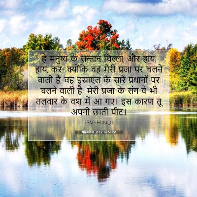 Picture 07 - यहेजकेल 21:12 HINIRV - हे मनुष्य के - Bible Verse Picture