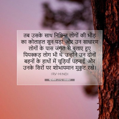 Picture 07 - यहेजकेल 23:42 HINIRV - तब उसके साथ - Bible Verse Picture