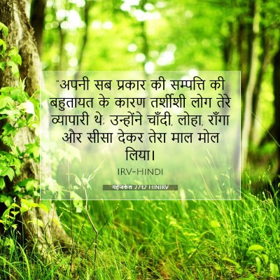 Picture 07 - यहेजकेल 27:12 HINIRV - “अपनी सब प्रकार की - Bible Verse Picture