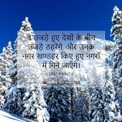 Picture 07 - यहेजकेल 30:7 HINIRV - वे उजड़े हुए देशों - Bible Verse Picture