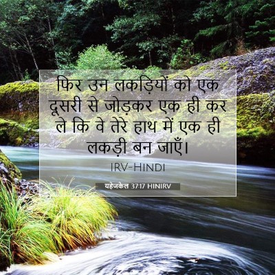 Picture 07 - यहेजकेल 37:17 HINIRV - फिर उन लकड़ियों को - Bible Verse Picture