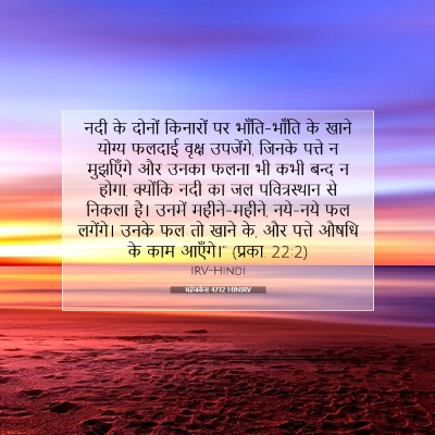 Picture 07 - यहेजकेल 47:12 HINIRV - नदी के दोनों - Bible Verse Picture