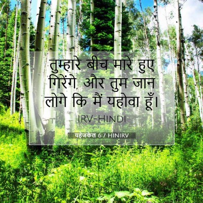 Picture 07 - यहेजकेल 6:7 HINIRV - तुम्हारे बीच मारे - Bible Verse Picture