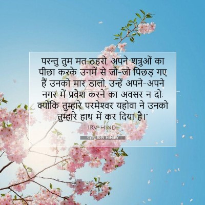 Picture 07 - यहोशू 10:19 HINIRV - परन्तु तुम मत ठहरो, - Bible Verse Picture