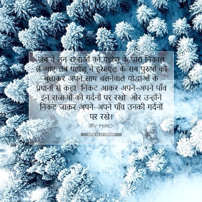 Picture 07 - यहोशू 10:24 HINIRV - जब वे उन राजाओं को - Bible Verse Picture