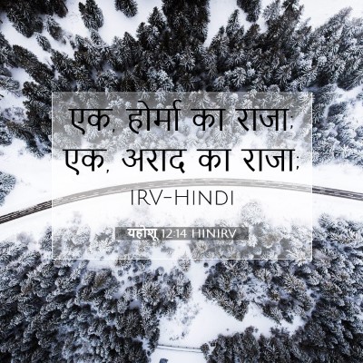 Picture 07 - यहोशू 12:14 HINIRV - एक, होर्मा का राजा; - Bible Verse Picture