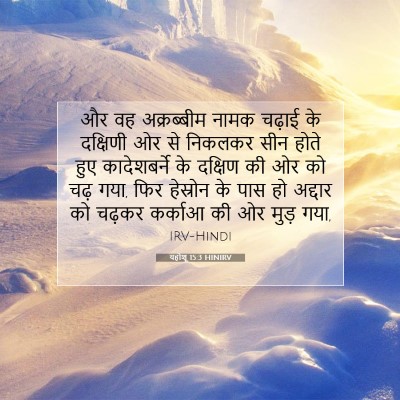 Picture 07 - यहोशू 15:3 HINIRV - और वह अक्रब्बीम - Bible Verse Picture