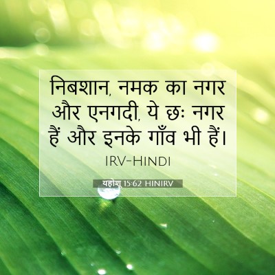 Picture 07 - यहोशू 15:62 HINIRV - निबशान, नमक का नगर - Bible Verse Picture