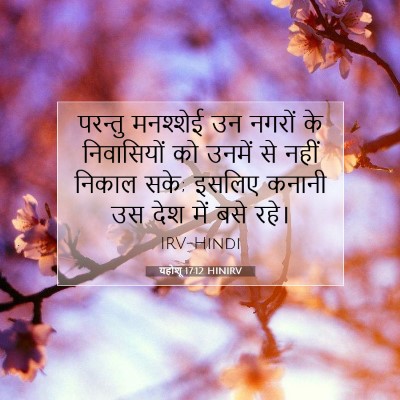Picture 07 - यहोशू 17:12 HINIRV - परन्तु मनश्शेई उन - Bible Verse Picture