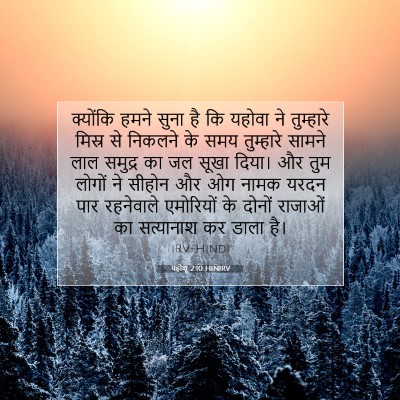 Picture 07 - यहोशू 2:10 HINIRV - क्योंकि हमने सुना - Bible Verse Picture