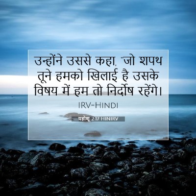 Picture 07 - यहोशू 2:17 HINIRV - उन्होंने उससे कहा, - Bible Verse Picture